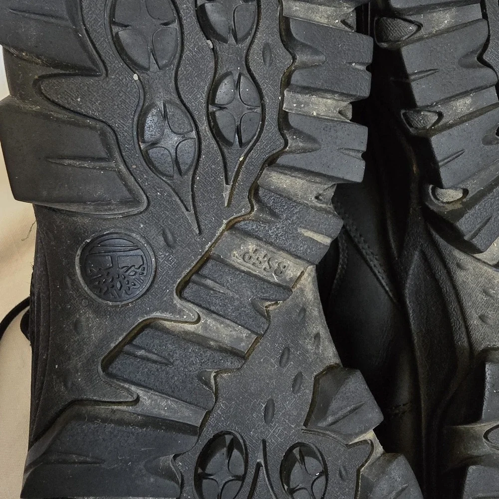 Timberland Mt Maddsen Mid Waterproof Black Leather Hiking Boots Mens 11.5 A2960‎